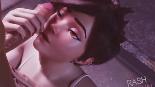 Overwatch - Tracer Blowjob 3d Hentai - by RashNemain