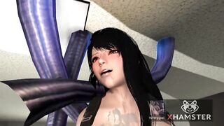 tifa final fantasy demonic dildo tentacle fuck her fantasy 3d hentai