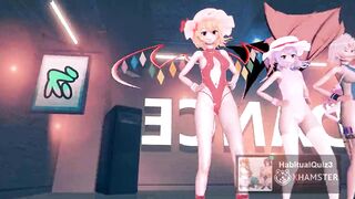 mmd r18 Ecksa size in Leotard Scarlet Devil Mansion lewd event dance 3d hentai