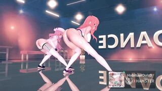 mmd r18 Ecksa size in Leotard Scarlet Devil Mansion lewd event dance 3d hentai