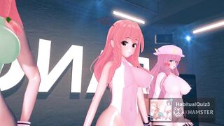 mmd r18 Ecksa size in Leotard Scarlet Devil Mansion lewd event dance 3d hentai