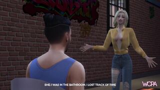 [TRAILER] Naughty blonde having interracial sex in glory hole