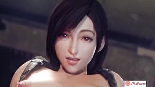 Tifa Anal Ride with Pissing on You and taking your Cum in her Ass