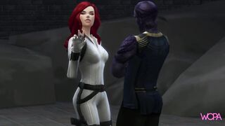 Black Widow having sex with Thanos - Parody Animation