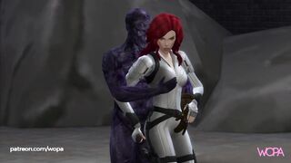 Black Widow having sex with Thanos - Parody Animation