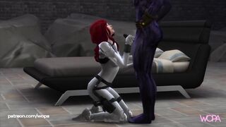 Black Widow having sex with Thanos - Parody Animation