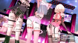 mmd R18 Hypnosis Complete Youmu Sanae de GhostDance Kai Remake whole body graffiti 3d hentai