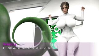 Beautiful women handjob dick alien and eat sperm