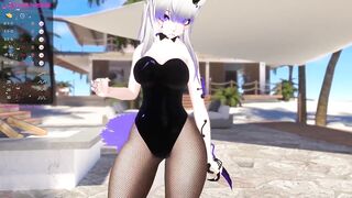 Bunny girl seduce you on the beach
