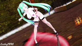 Hentai Thicc Miku Nude Dance Bass Knight Mmd - Emerald Hair Color Edit Smixix