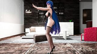 Fabrics Buds - Shogun Raiden mmd Blue Hair Color Edit Smixix