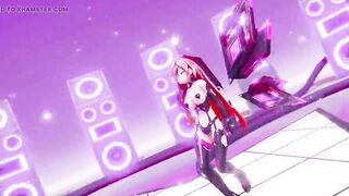 Hyperdimension Neptunia Iris Heart Hentai Undress Dance Plutia Lady MMD 3D Red Hair Color Edit Smixix