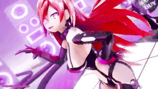 Hyperdimension Neptunia Iris Heart Hentai Undress Dance Plutia Lady MMD 3D Red Hair Color Edit Smixix