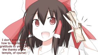 Teaser Reimu Hakurei accepts your donation (Hentai Joi)