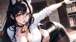 4K AI Hentai Arts #23 — Hot Office Girl, In Glasses, Big Boobs