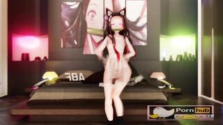 mmd r18 Sting Nezuko princess and the king 3d hentai