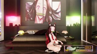 mmd r18 Sting Nezuko princess and the king 3d hentai