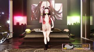 mmd r18 Sting Nezuko princess and the king 3d hentai