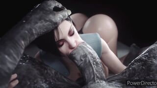 By IceDev ( girl gives great blowjob to monster and swallows a lot of cum)
