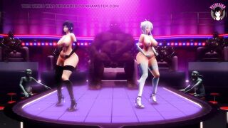 Sexy BBW Girls With Huge Ass Dancing (3D HENTAI)