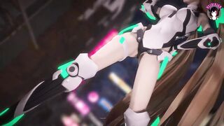 Cute Android Teen Dancing + Gradual undressing (3D HENTAI)