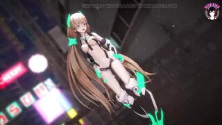 Cute Android Teen Dancing + Gradual undressing (3D HENTAI)