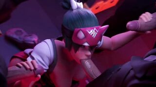 Three dicks for Kiriko | Overwatch | Hentai