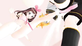 Ballbusting Animation - Kizuna Ai Valentine's Day Kicks