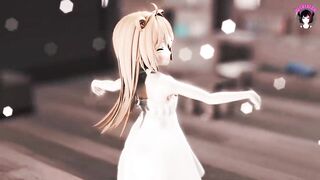 Cute Teen In White Dress Dancing (3D HENTAI)