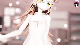 Cute Teen In White Dress Dancing (3D HENTAI)