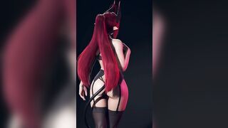 Cute demon in sexy dessou