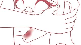 girl blowjob sucking 2d animation