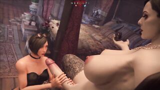 Ada Wong Worships Lady Dimitrescu Cock