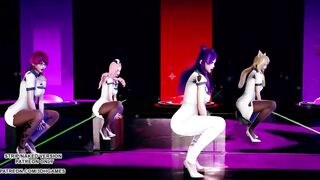 [MMD] ITZY - WANNABE Sexy Kpop Dance KDA Ahri Akali Kaisa Seraphine Evelynn