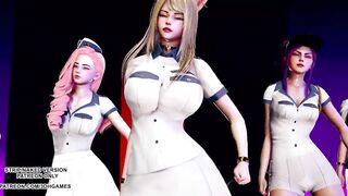 [MMD] ITZY - WANNABE Sexy Kpop Dance KDA Ahri Akali Kaisa Seraphine Evelynn