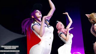 [MMD] ITZY - WANNABE Sexy Kpop Dance KDA Ahri Akali Kaisa Seraphine Evelynn