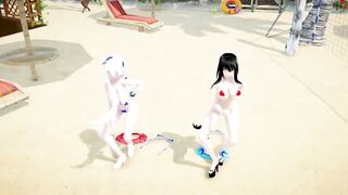 【MMD R-18 SEX DANCE】KANGXI, ILLUSTRIOUS INTENSE SEX ON THE BEACH SWEET HOT ASSS お尻の精子提供 [MMD]