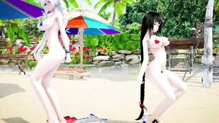 【MMD R-18 SEX DANCE】KANGXI, ILLUSTRIOUS INTENSE SEX ON THE BEACH SWEET HOT ASSS お尻の精子提供 [MMD]