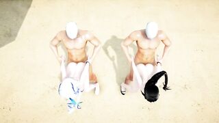 【MMD R-18 SEX DANCE】KANGXI, ILLUSTRIOUS INTENSE SEX ON THE BEACH SWEET HOT ASSS お尻の精子提供 [MMD]