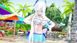 【MMD R-18 SEX DANCE】KANGXI, ILLUSTRIOUS INTENSE SEX ON THE BEACH SWEET HOT ASSS お尻の精子提供 [MMD]