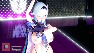 【r-18 MMD】Bengugu - Genshin Impact Eula's Night Club Dance 优菈