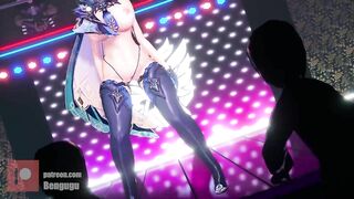 【r-18 MMD】Bengugu - Genshin Impact Eula's Night Club Dance 优菈