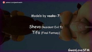 Tifa and Sheva Futas - Docking Fuck (Bikini Edition) (SFM Animation)