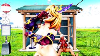 Mmd R18 Granblue Fantasy Zooey and Djeeta Public Sex Fap Challenge 3d Hentai