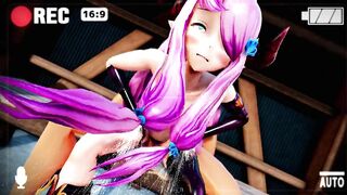 Mmd Purple Bitch Suck Cock while Waiting for the Buss Narumea 3d Hentai CUM Hunter