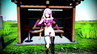 Mmd Purple Bitch Suck Cock while Waiting for the Buss Narumea 3d Hentai CUM Hunter