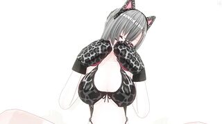 3D HENTAI Neko Girl has a Gorgeous Orgasm and does AHEGAO