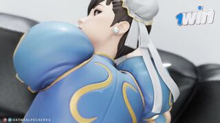 Chun-Li from Street Fighter creampied in anal