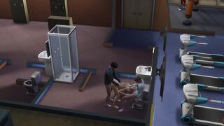 sims в спорт зале