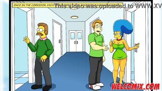 A slutty Marge Simpson have double penetration